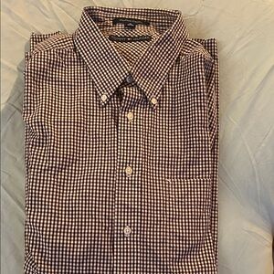 Tommy Hilfiger Men's Black and White Gingham Shirt long sleeve